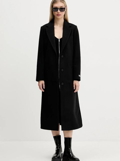 Karl Lagerfeld Jeans płaszcz kolor czarny A4W15056