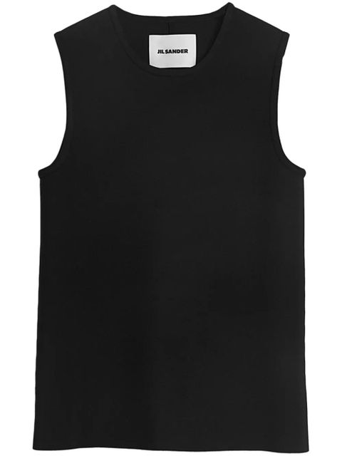Jil Sander crew neck tank top - Black - zdjęcie produktu nr 1