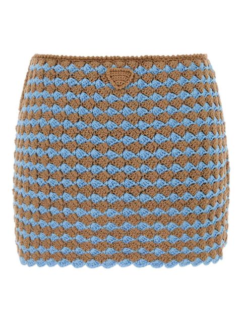 Prada crochet-knit mini skirt - Brown - zdjęcie produktu nr 2