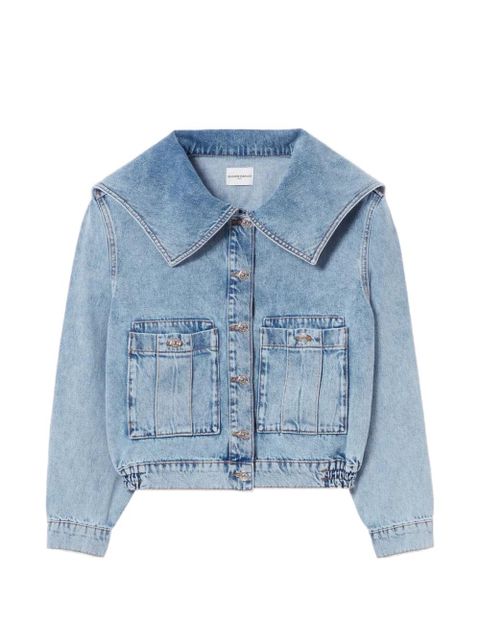 Claudie Pierlot flap-pocket collared denim jacket - Blue - zdjęcie produktu nr 1