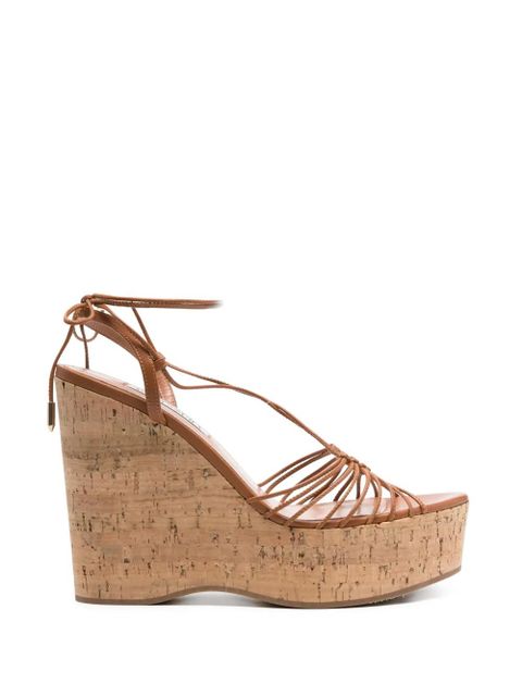 Aquazzura Ritmo lace-up platform sandals - Brown - zdjęcie produktu nr 1
