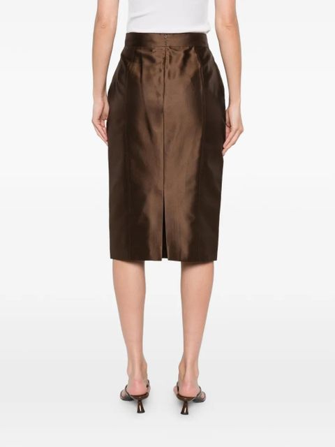 Max Mara Tegoista pocket midi skirt - Brown