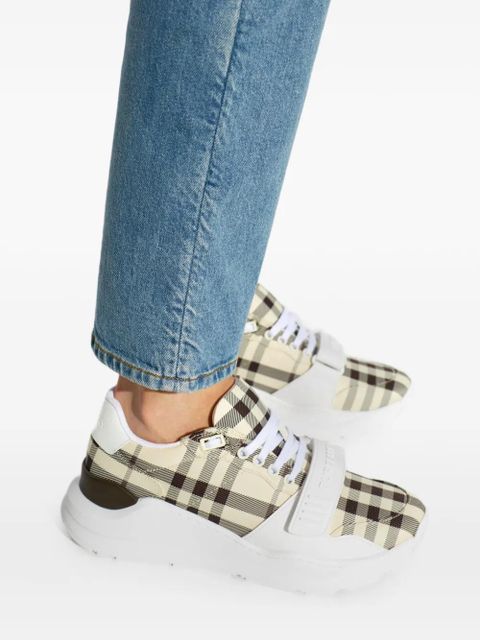 Burberry check sneakers - Neutrals