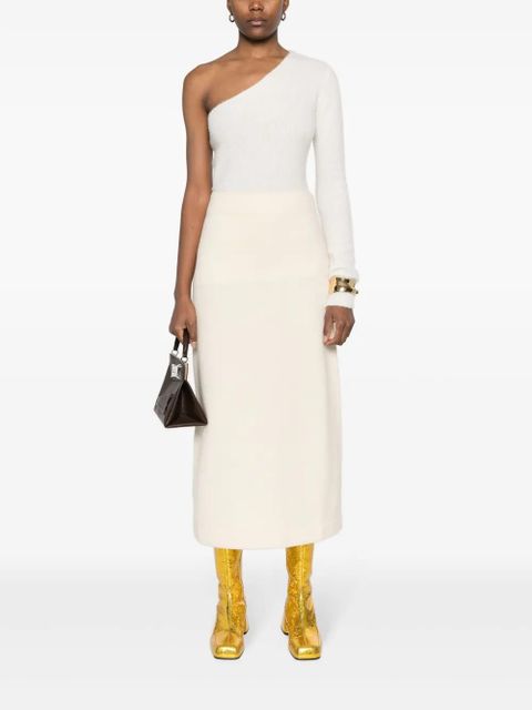 Jil Sander asymmetric wool midi skirt - Neutrals - zdjęcie produktu nr 2
