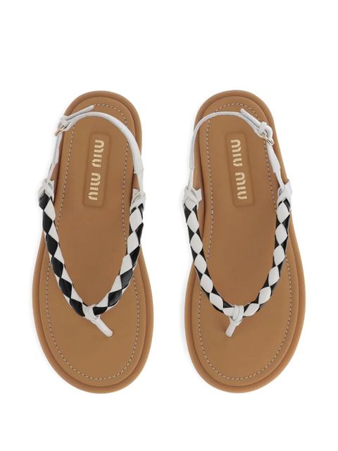 Miu Miu two-tone sandals - White