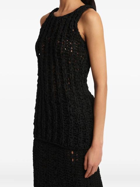 KHAITE openwork Evita top - Black