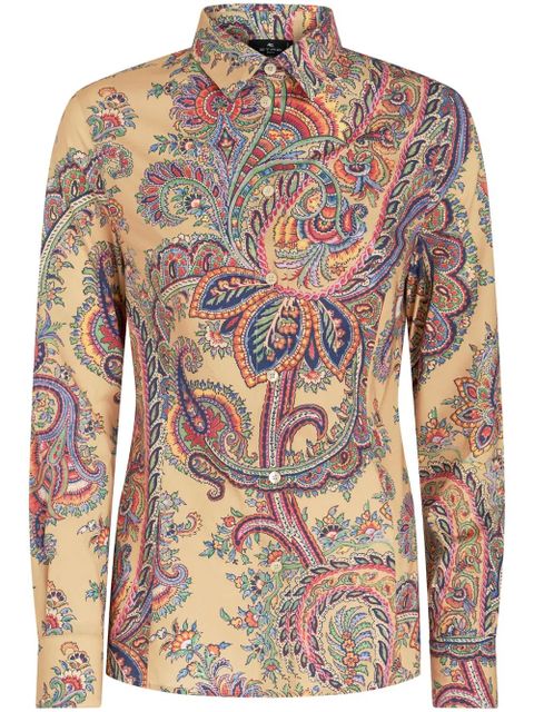 ETRO paisley-print buttoned shirt - Brown - zdjęcie produktu nr 1