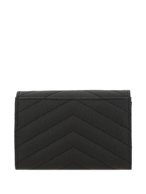 Saint Laurent Cassandre monogram envelope wallet - Black