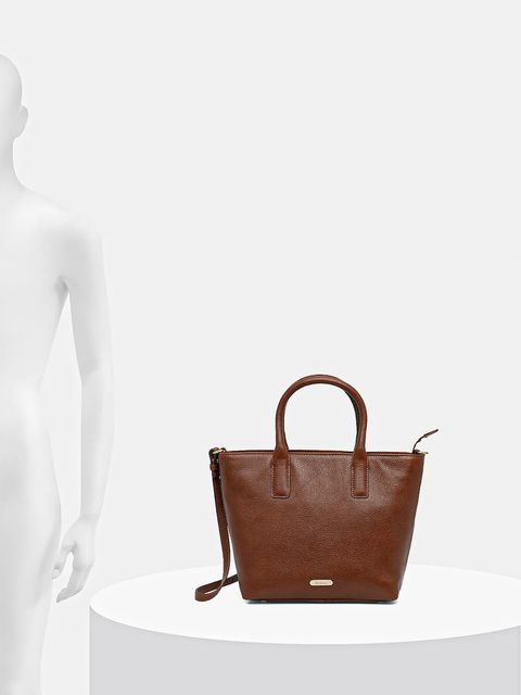 Barbour torebka skórzana kolor brązowy LBA0489