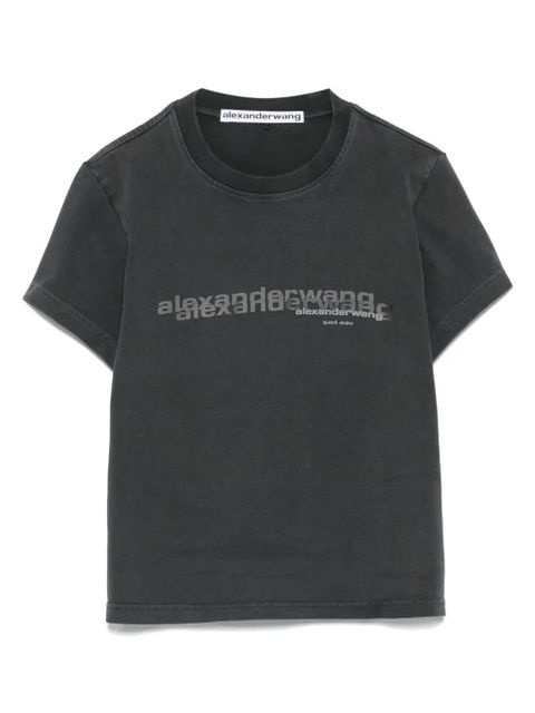 Alexander Wang logo-print cotton T-shirt - Grey - zdjęcie produktu nr 1
