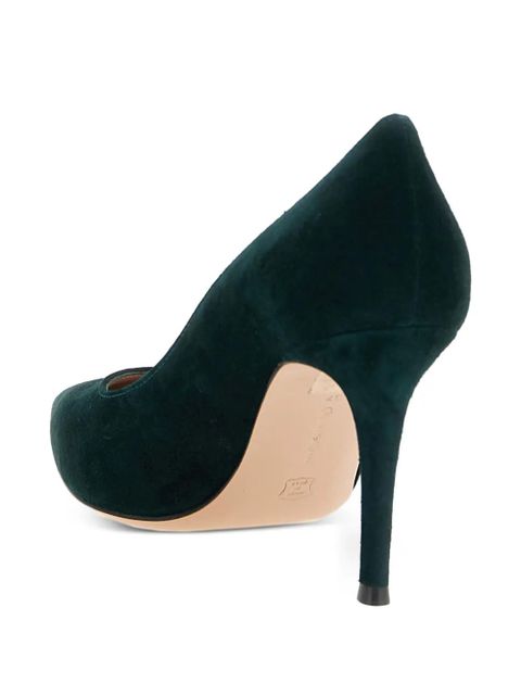 Gianvito Rossi 85mm Texas suede pointed pumps - Green