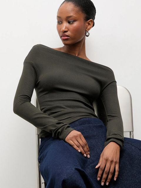 Answear.LAB longsleeve damski kolor zielony