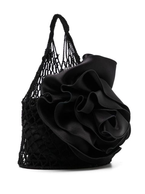 Magda Butrym Devana floral-appliqué mini bag - Black - zdjęcie produktu nr 2