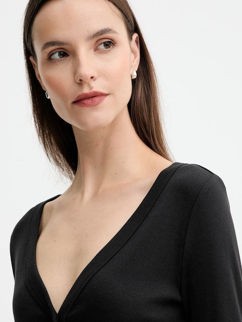 Calvin Klein Jeans kardigan damskie kolor czarny lekki LV047C204G - zdjęcie produktu nr 2