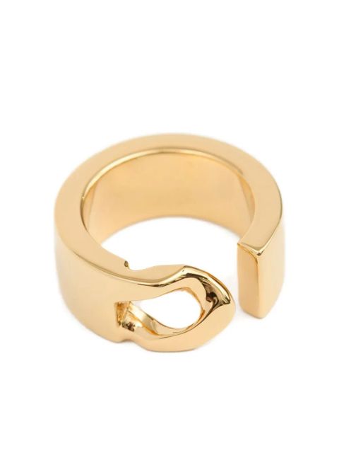 MM6 Maison Margiela Minimal logo 3mm ring - Gold - zdjęcie produktu nr 1