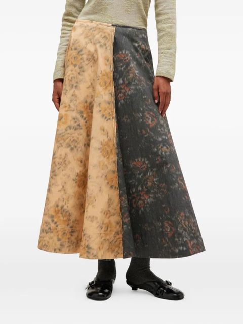 GANNI floral-print maxi skirt - Yellow - zdjęcie produktu nr 2