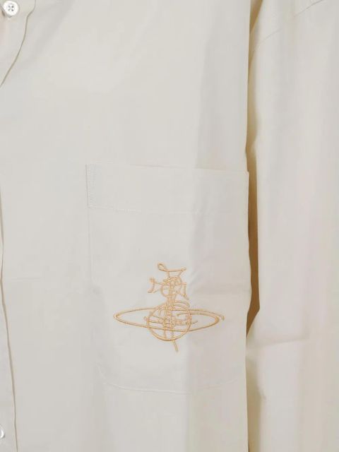 Vivienne Westwood logo-embroidered shirt - Neutrals