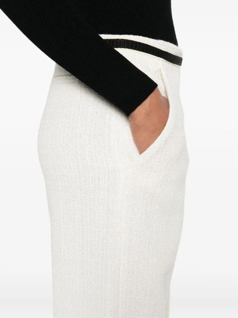 Maje ribbon-detail pants - Neutrals