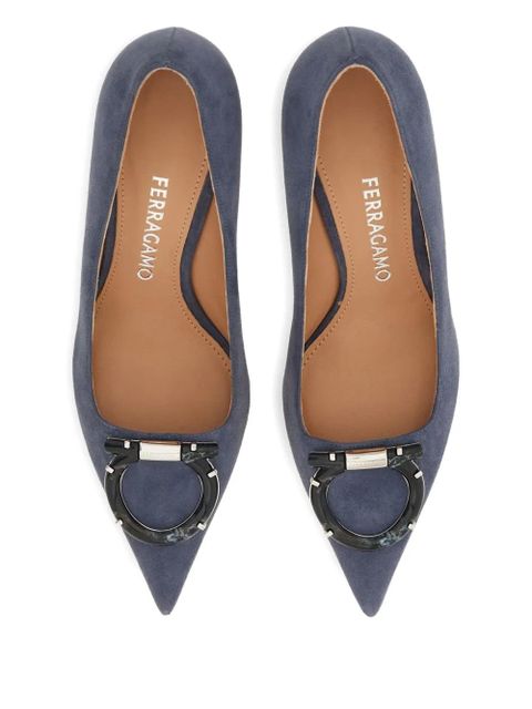 Ferragamo 70mm pointed pumps - Blue