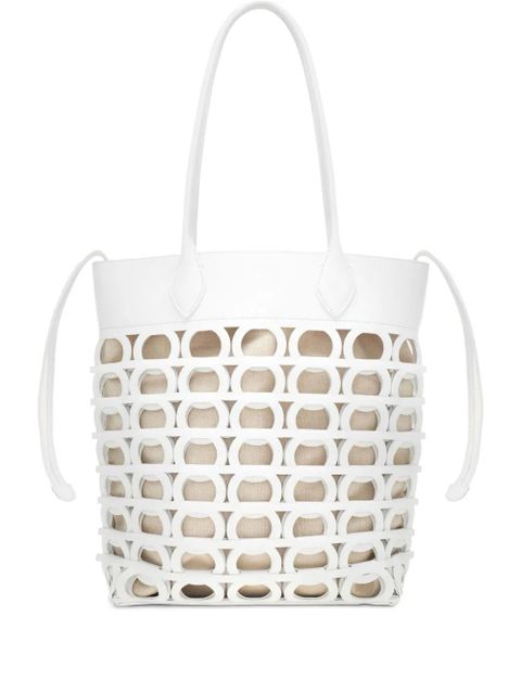 Ferragamo small Gancini tote bag - White - zdjęcie produktu nr 1