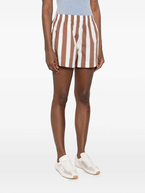 MC2 Saint Barth Meave striped shorts - Brown