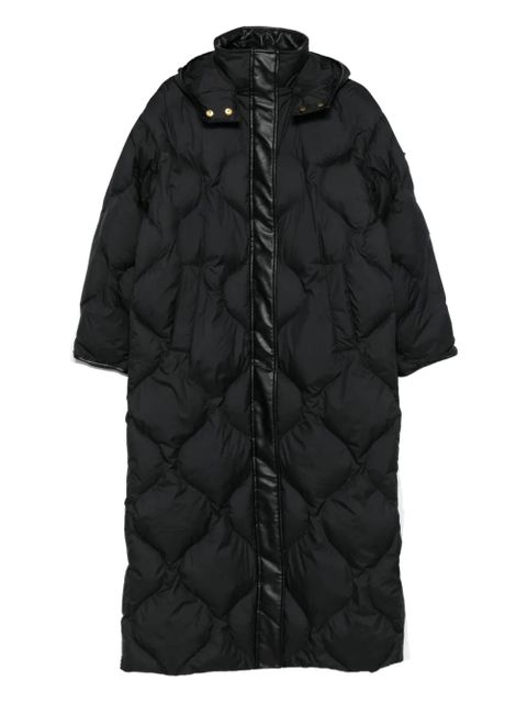 PINKO quilted leather-insert coat - Black - zdjęcie produktu nr 1