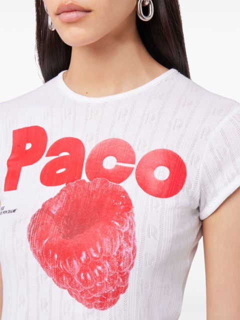 Rabanne printed T-shirt - White