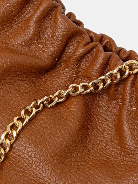 Answear.LAB kopertówka skórzana kolor brązowy