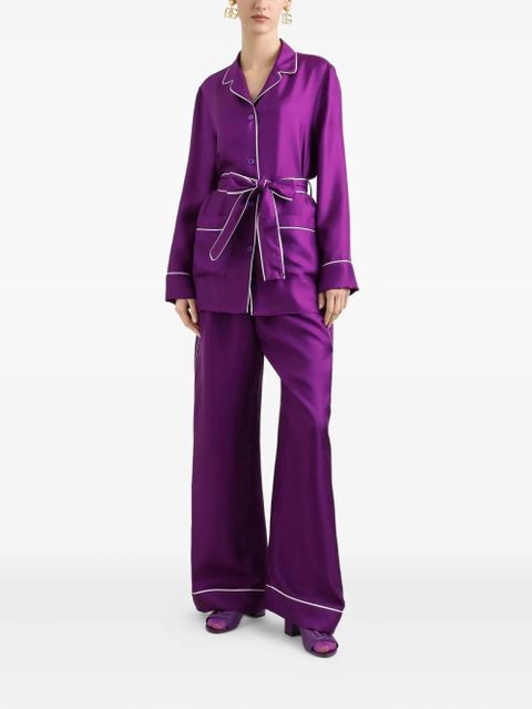 Dolce & Gabbana silk trousers - Purple - zdjęcie produktu nr 2