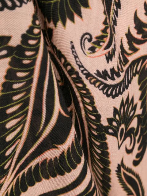 ETRO Aurea-motif interlock-twill scarf - Pink