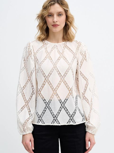 Sisley bluzka damska kolor beżowy 5WTKLQ09X - zdjęcie produktu nr 1