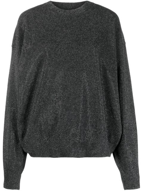 Alexander Wang rhinestone-embellished wool jumper - Grey - zdjęcie produktu nr 1