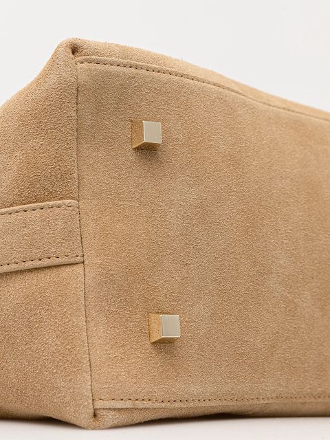 Patrizia Pepe torebka zamszowa kolor beżowy 2B0145 L152