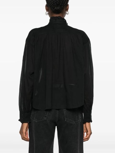 MARANT ÉTOILE Pamiala ruffle-trim blouse - Black