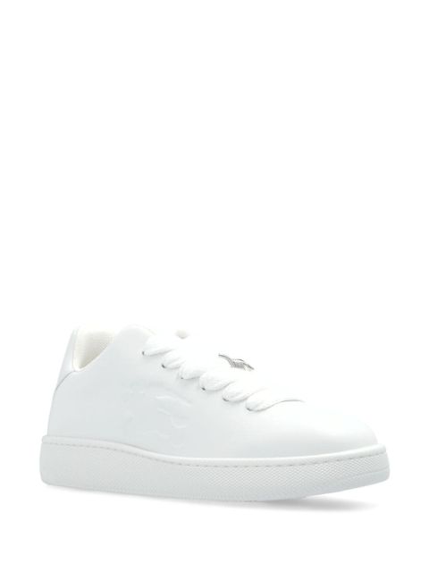 Burberry lace up round toe trainers - White