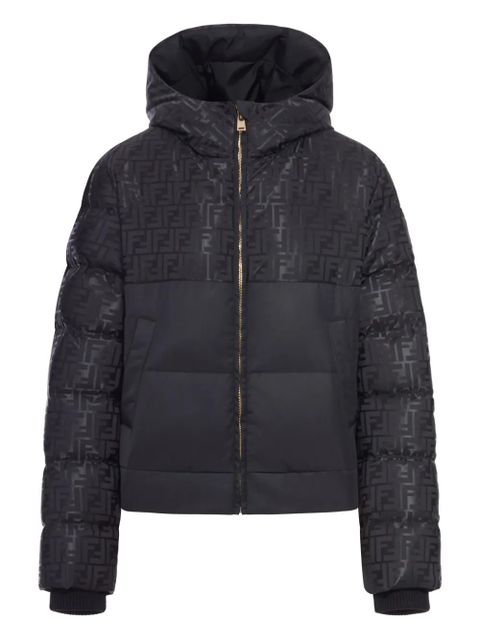 FENDI FF-motif hooded jacket - Black