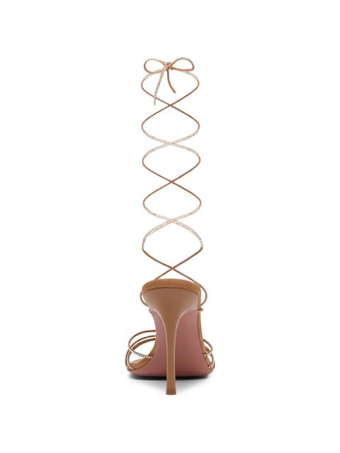Amina Muaddi Lori lace-up sandals - Neutrals