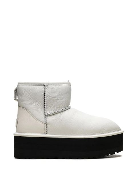 UGG Classic Mini Platform leather boots - White
