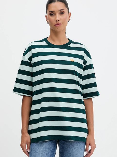 adidas Originals t-shirt Striped Ss Tee damski kolor zielony KF2322 - zdjęcie produktu nr 1