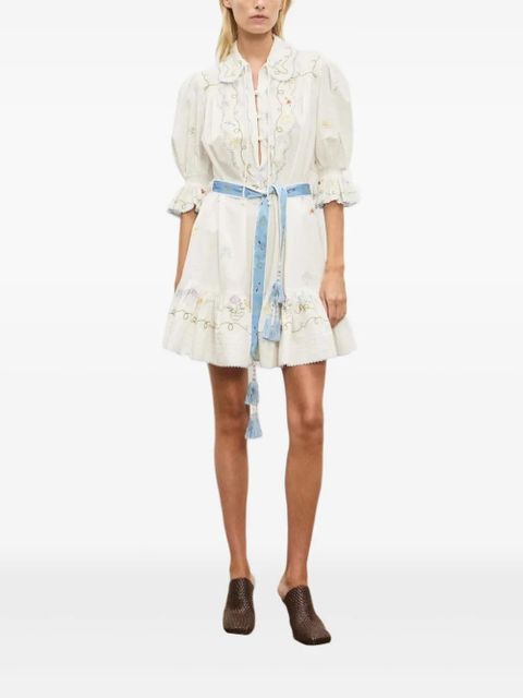 ALEMAIS Giulia mini dress - White