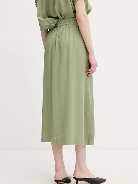 United Colors of Benetton spódnica kolor zielony midi rozkloszowana 4NPHD004S - zdjęcie produktu nr 2