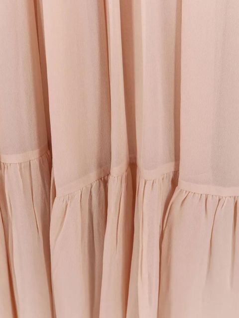 PINKO lace pleated maxi dress - Neutrals