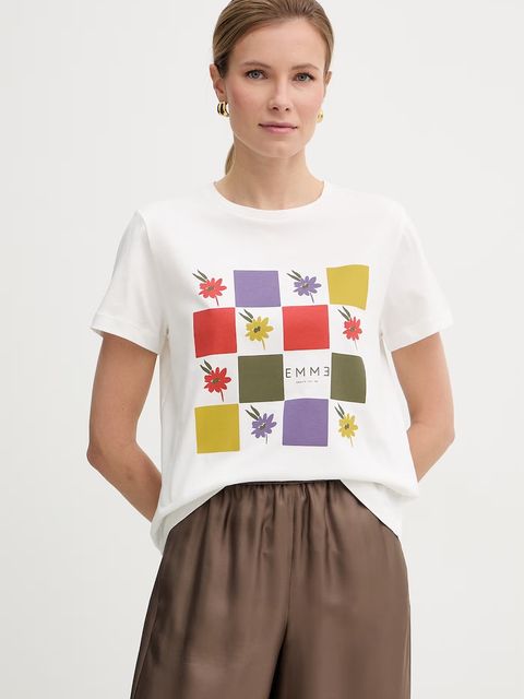 Marella t-shirt damski bawełniany Emme by Marella - zdjęcie produktu nr 2