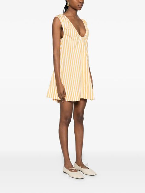 Faithfull the Brand Pedrera striped mini dress - White