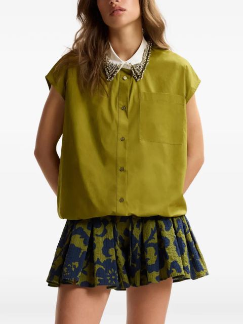 Essentiel Antwerp embellished-collar shirt - Green