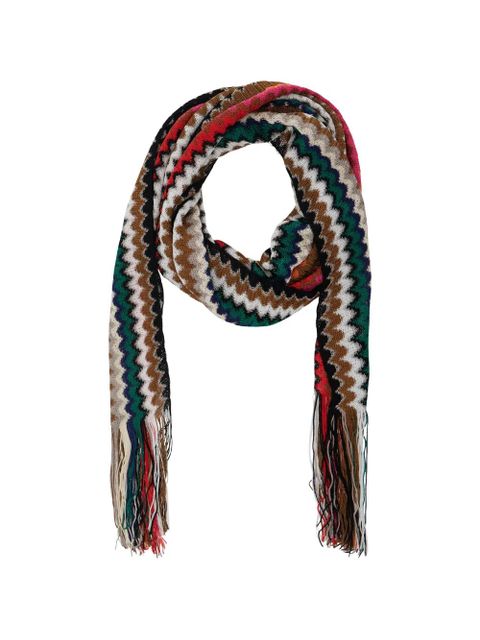 Missoni chevron fringed scarf - Brown - zdjęcie produktu nr 2