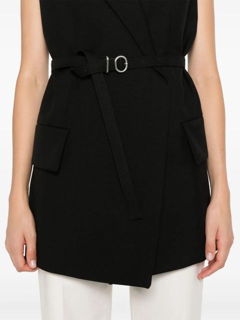 Jil Sander wool sleeveless coat - Black