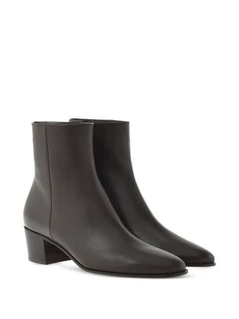 Gianvito Rossi zip-detail leather boots - Brown - zdjęcie produktu nr 2