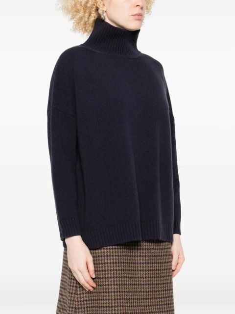Weekend Max Mara high-neck virgin wool jumper - Blue - zdjęcie produktu nr 2
