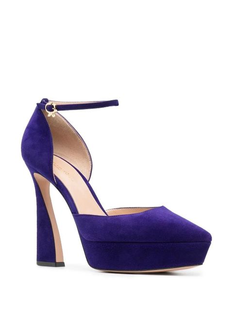 Gianvito Rossi suede 85mm pumps - Purple - zdjęcie produktu nr 2